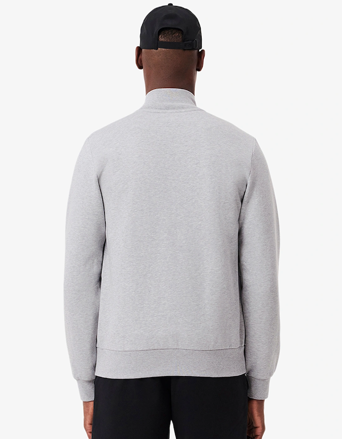 Zip-Up High Neck Fleece Sweatshirt