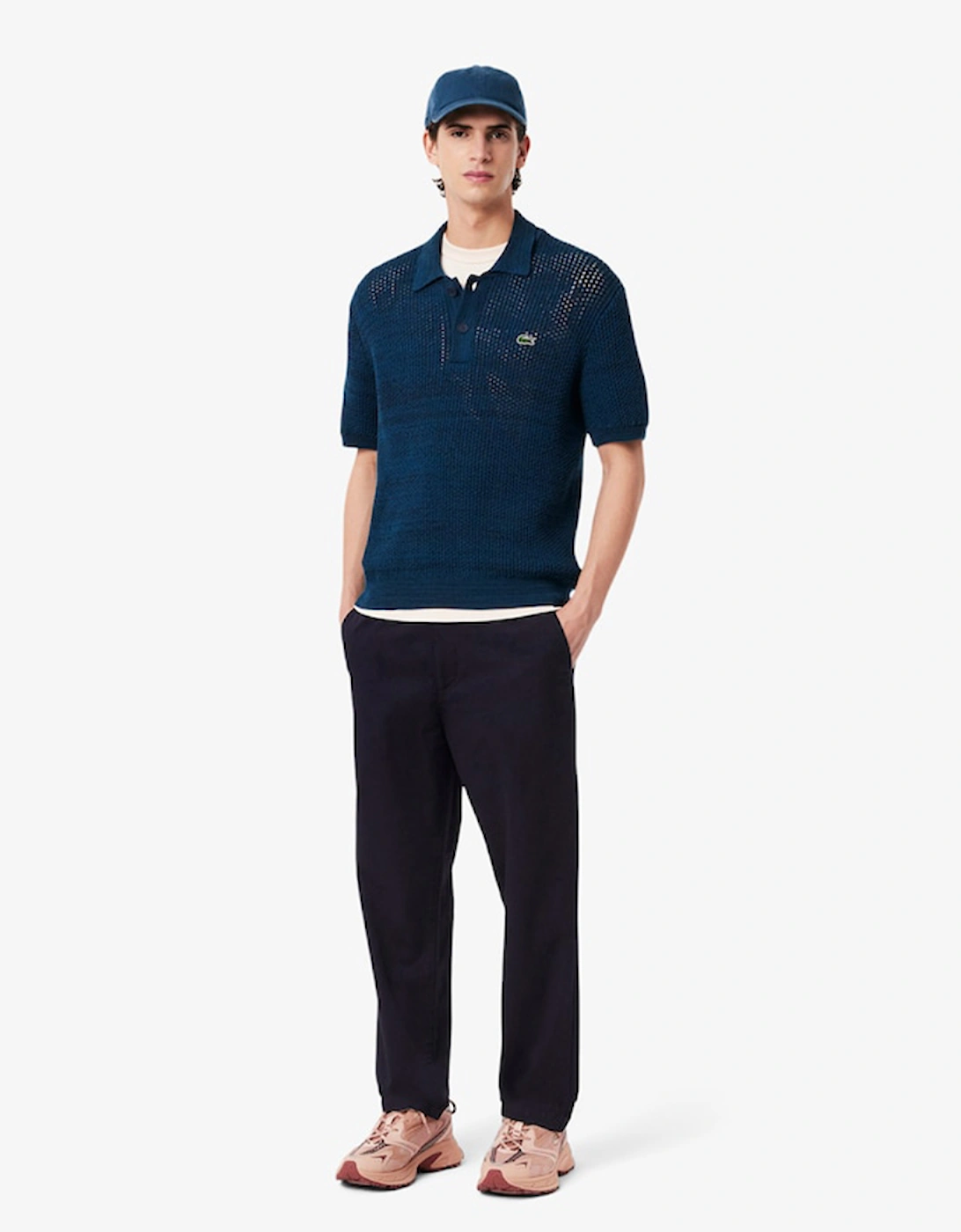 Men's Lacoste Regular Fit Cotton Gabardine Chino Pants - Black - Size: 8 38-40 waist