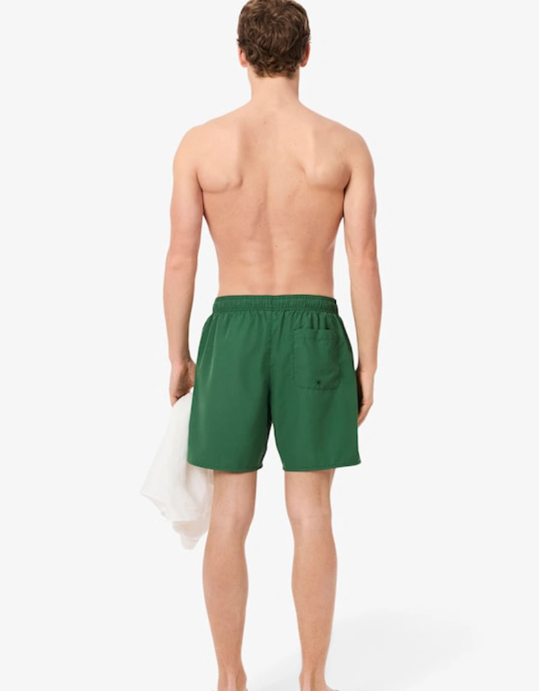 Mid Length Monochrome Swim Trunks