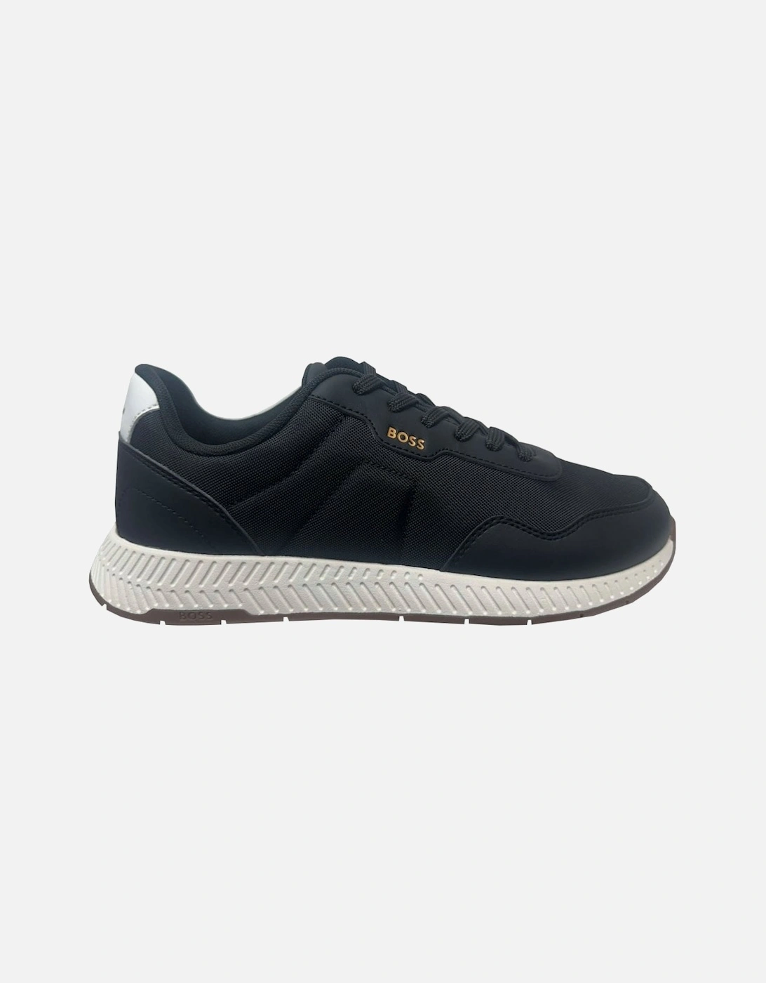 Men's Black Titanium Runn Trainers, 6 of 5