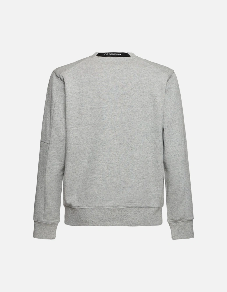 Diagonal Raised Fleece Lens Sweatshirt - Grey