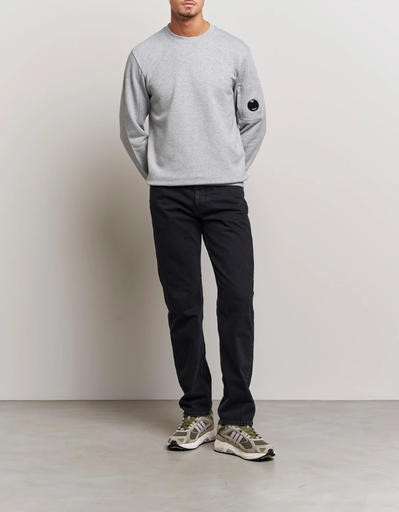 Diagonal Raised Fleece Lens Sweatshirt - Grey