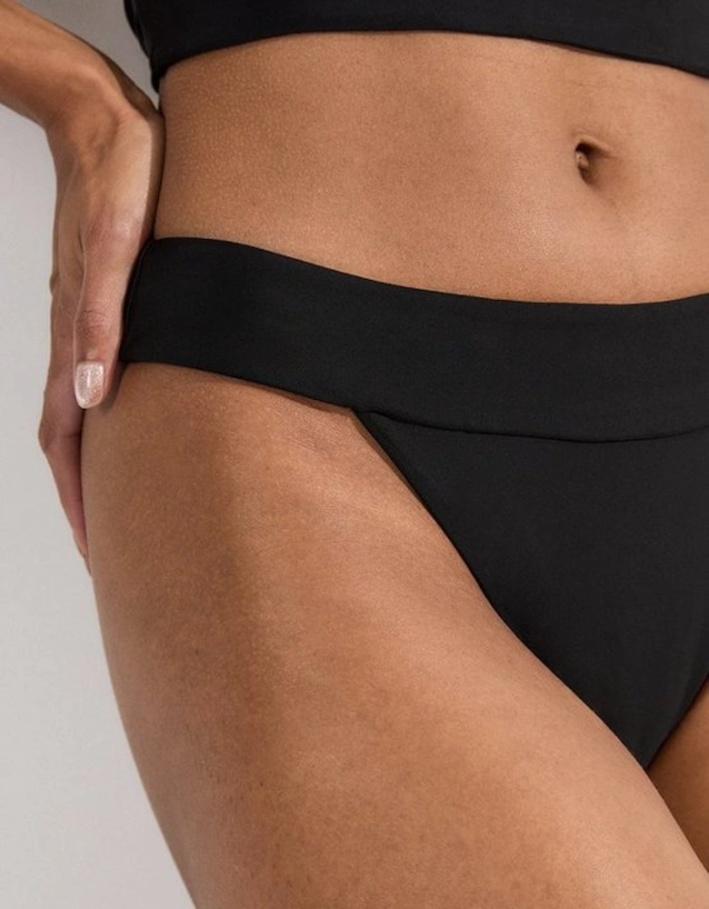 Panelled Mesh Cup Bikini Bottom