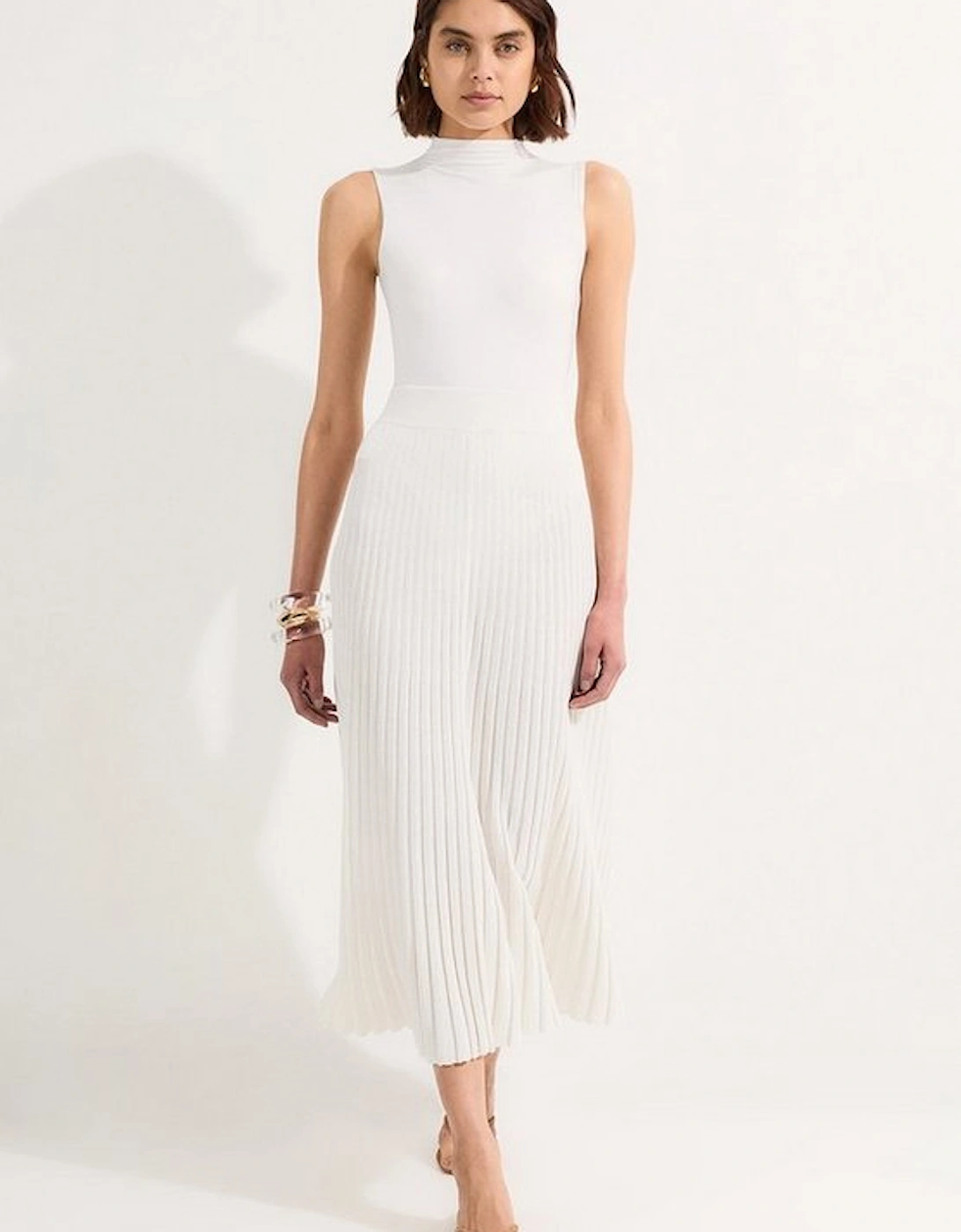 Contour Jersey Sleeveless High Neck Bodysuit