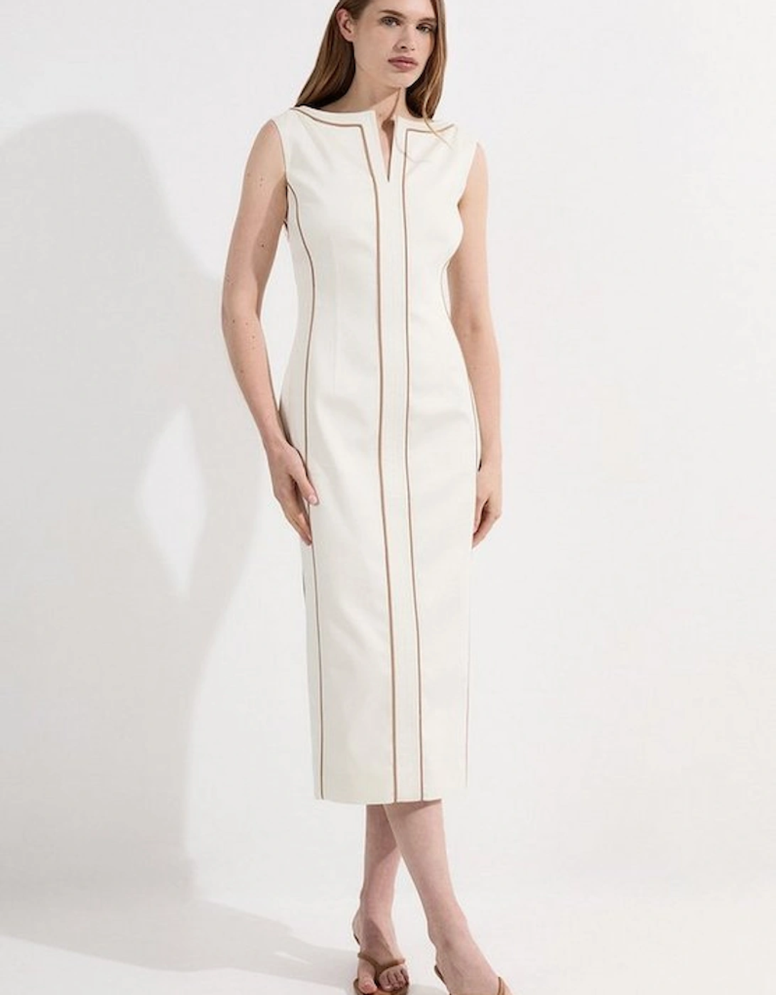 Archive Collection - Tailored Denim Pocketed Maxi Dress, 5 of 4