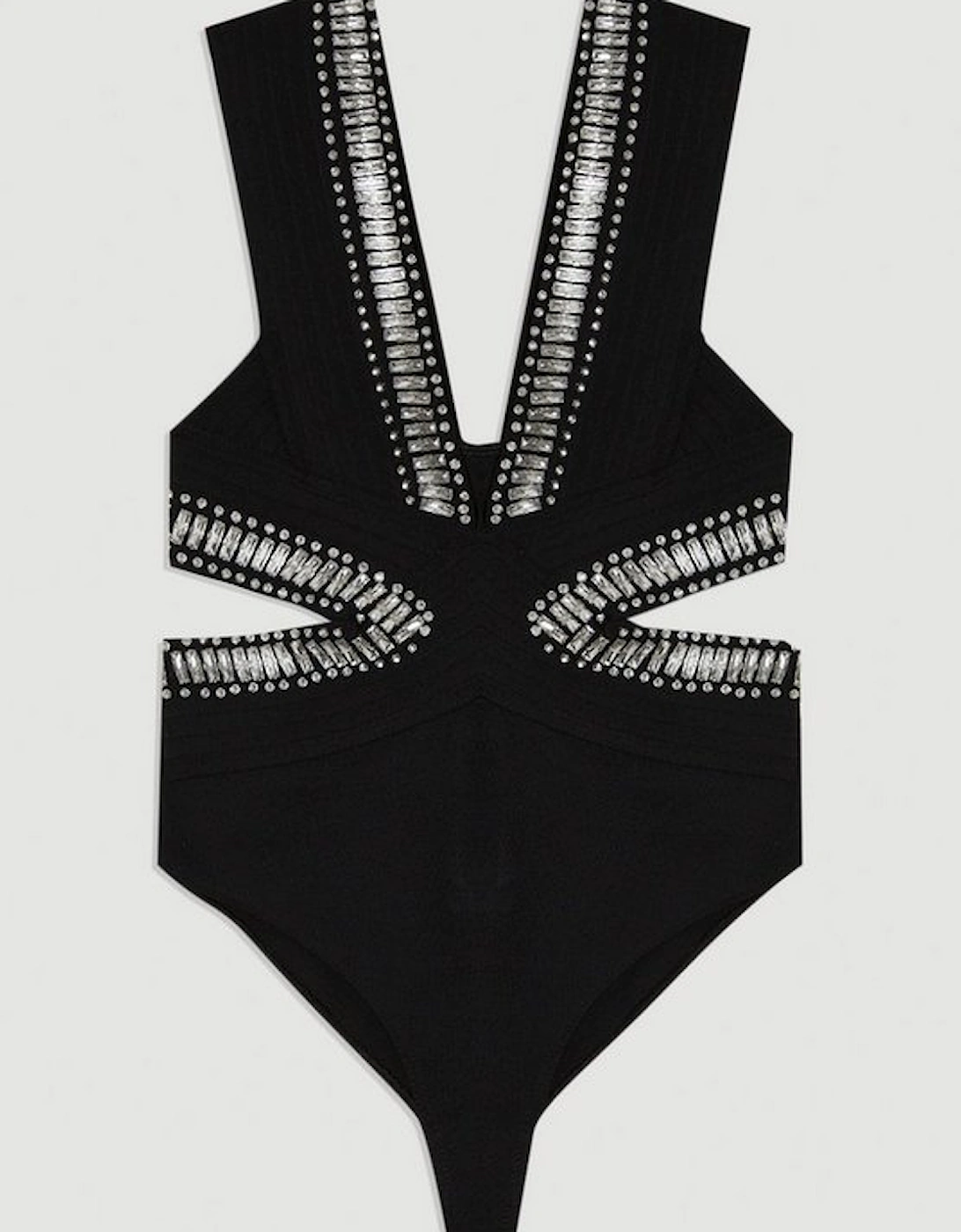 Embellished Trim Cut Out Swimsuit