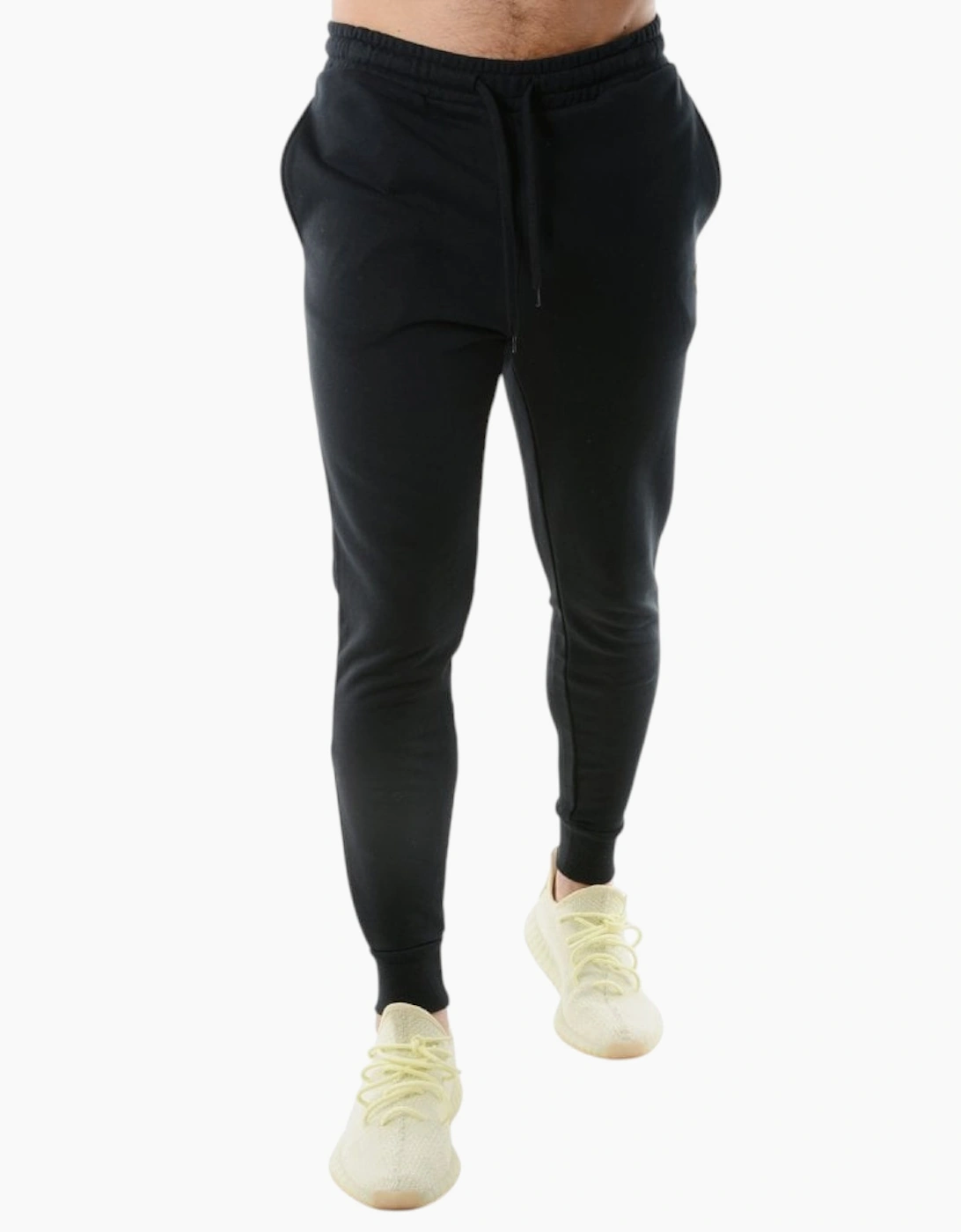 Lyle & Scott Men's Lyle & Scott Mens Fleece Joggers Casual Skinny Fit Gym Bottom Workout Sweatpants - Black
