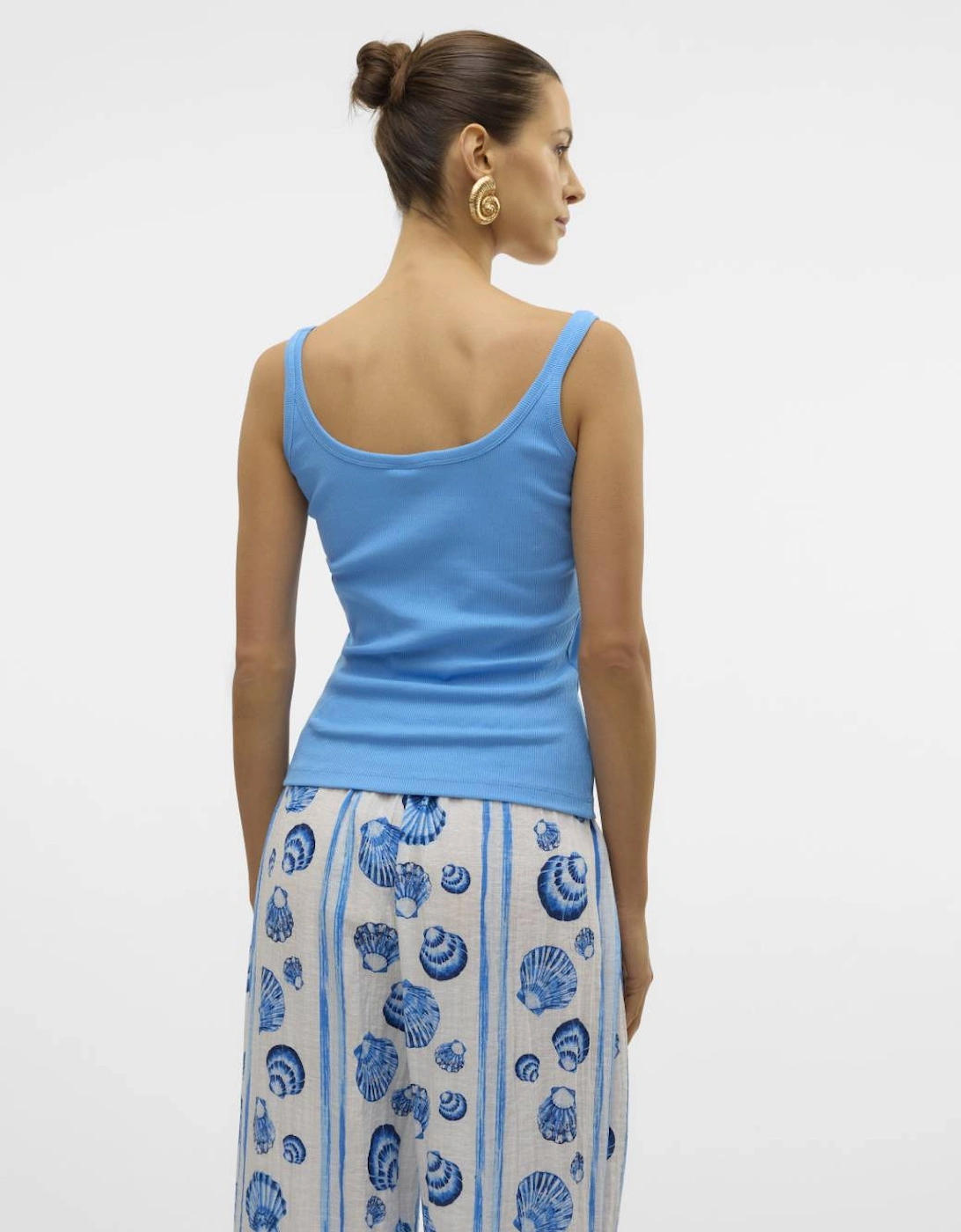 Diana Singlet Box Top Azure Blue Starfish
