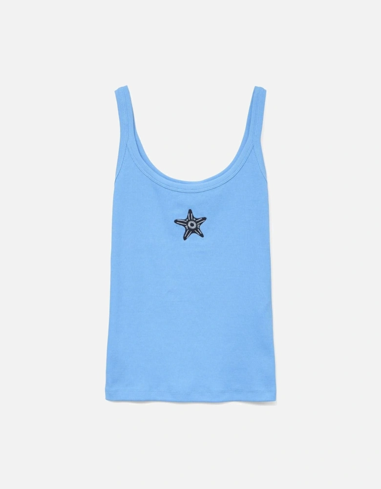 Diana Singlet Box Top Azure Blue Starfish