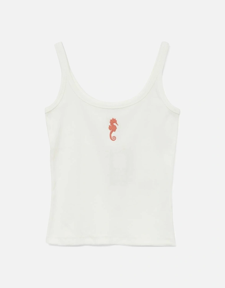 Diana Singlet Box Top Snow White Seahorse