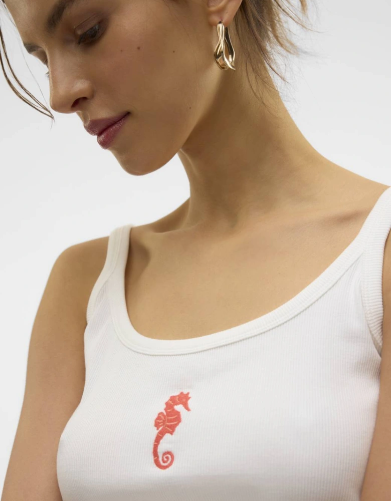 Diana Singlet Box Top Snow White Seahorse