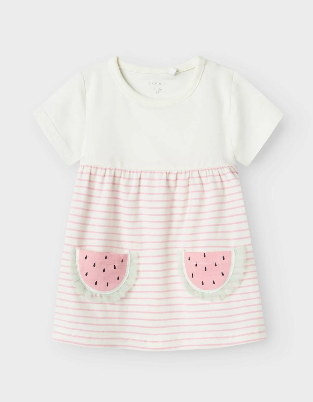 Baby Girl's Jabelle Short Sleeve Dress Cloud Dancer, 5 of 4