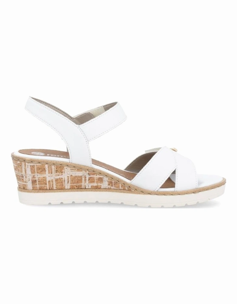 R6266-80 Ladies white sandal