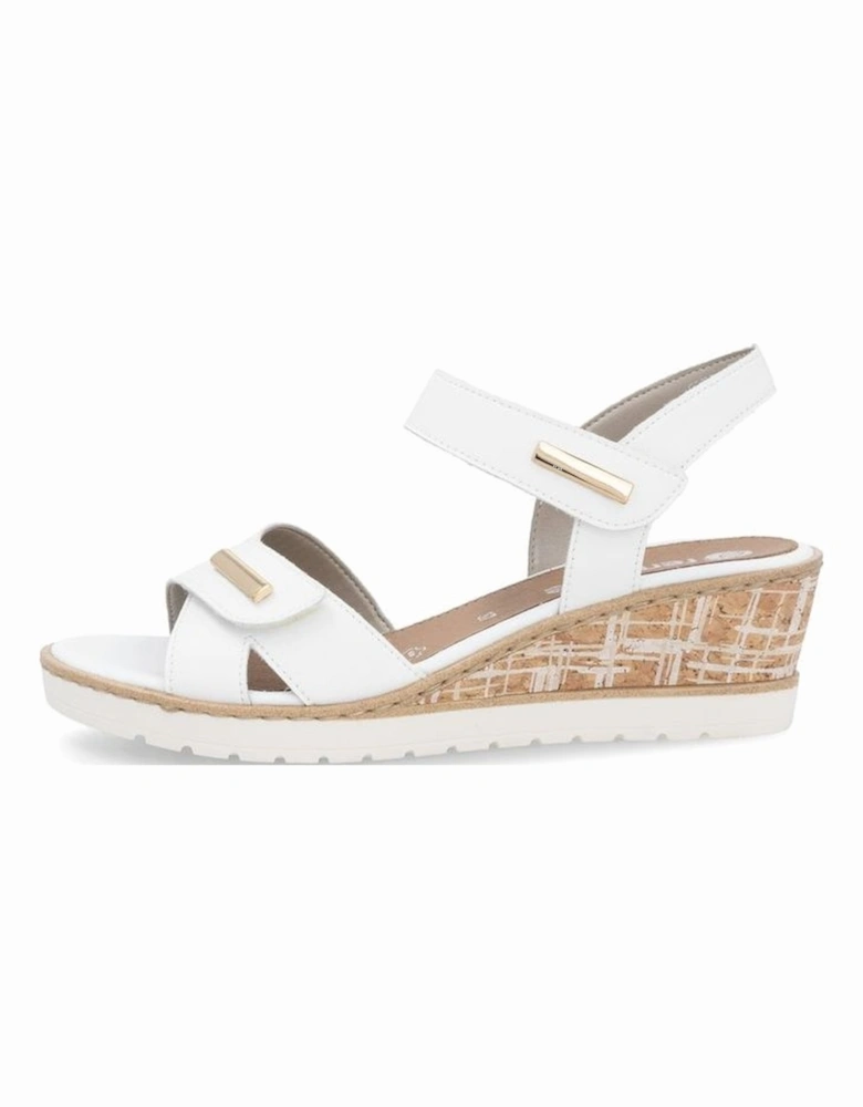 R6266-80 Ladies white sandal