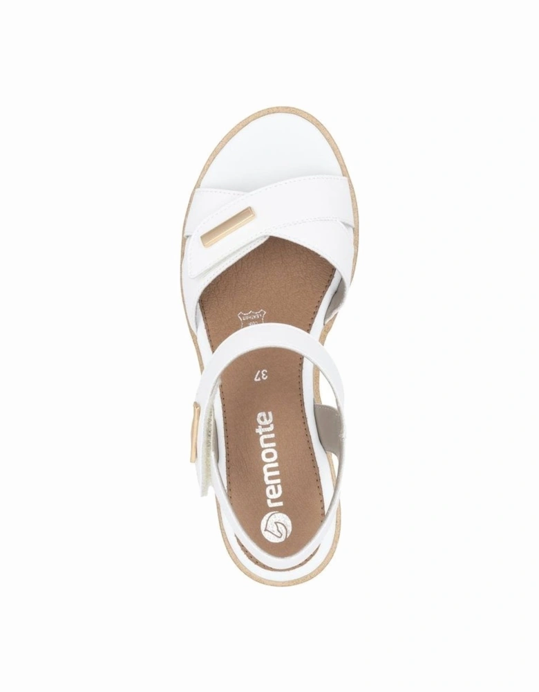 R6266-80 Ladies white sandal