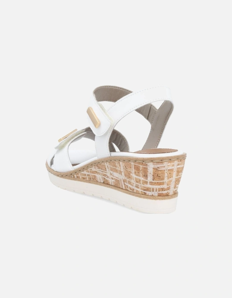 R6266-80 Ladies white sandal