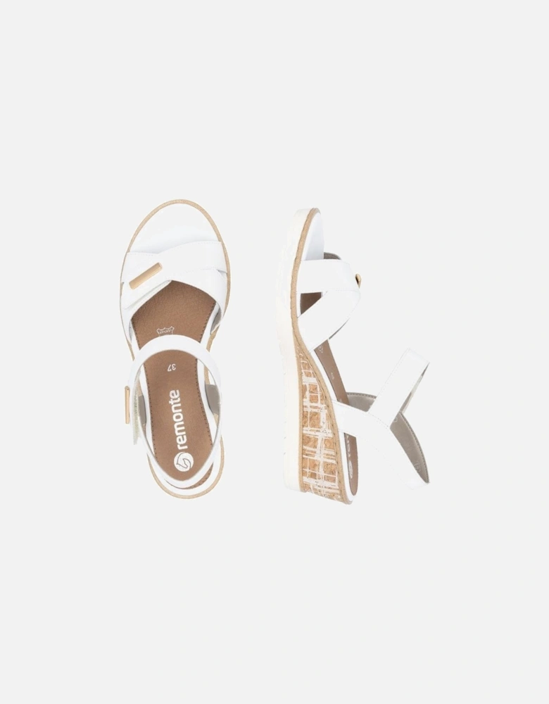 R6266-80 Ladies white sandal