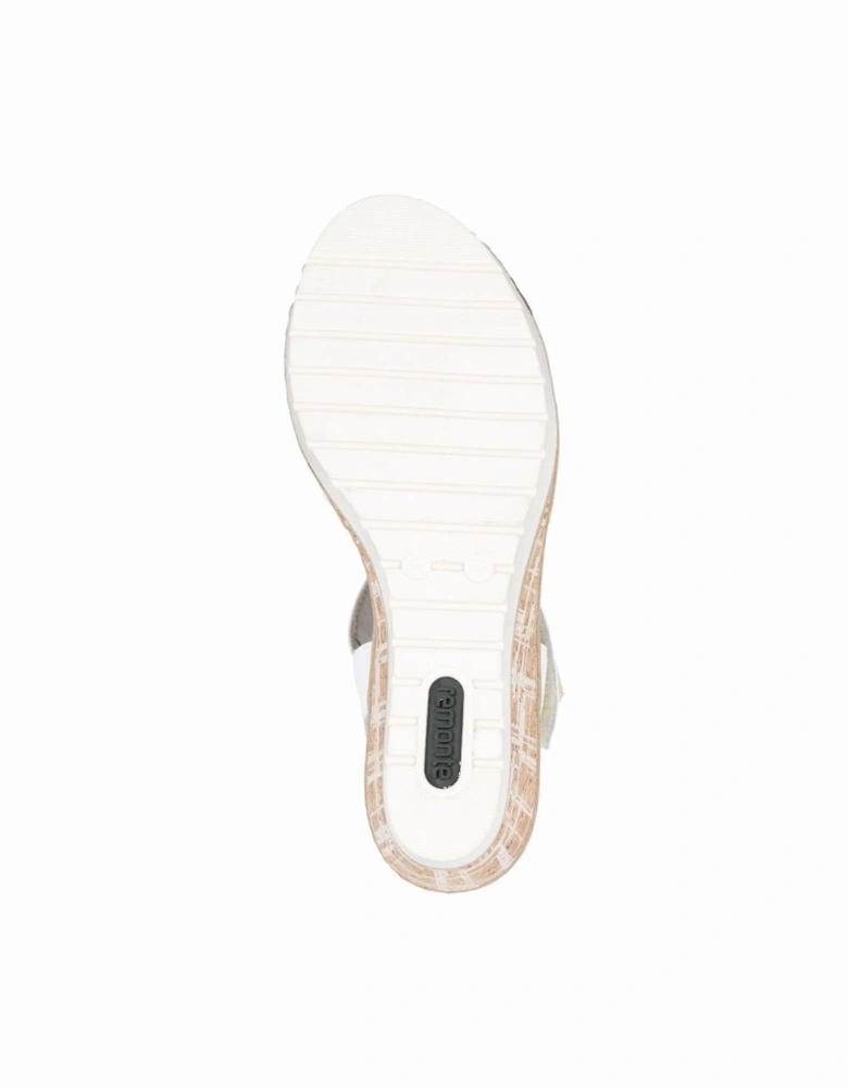 R6266-80 Ladies white sandal