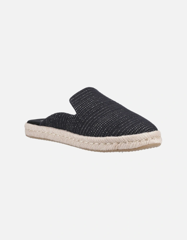 Santiago Mule Textile Women's Black Metallic Slippers