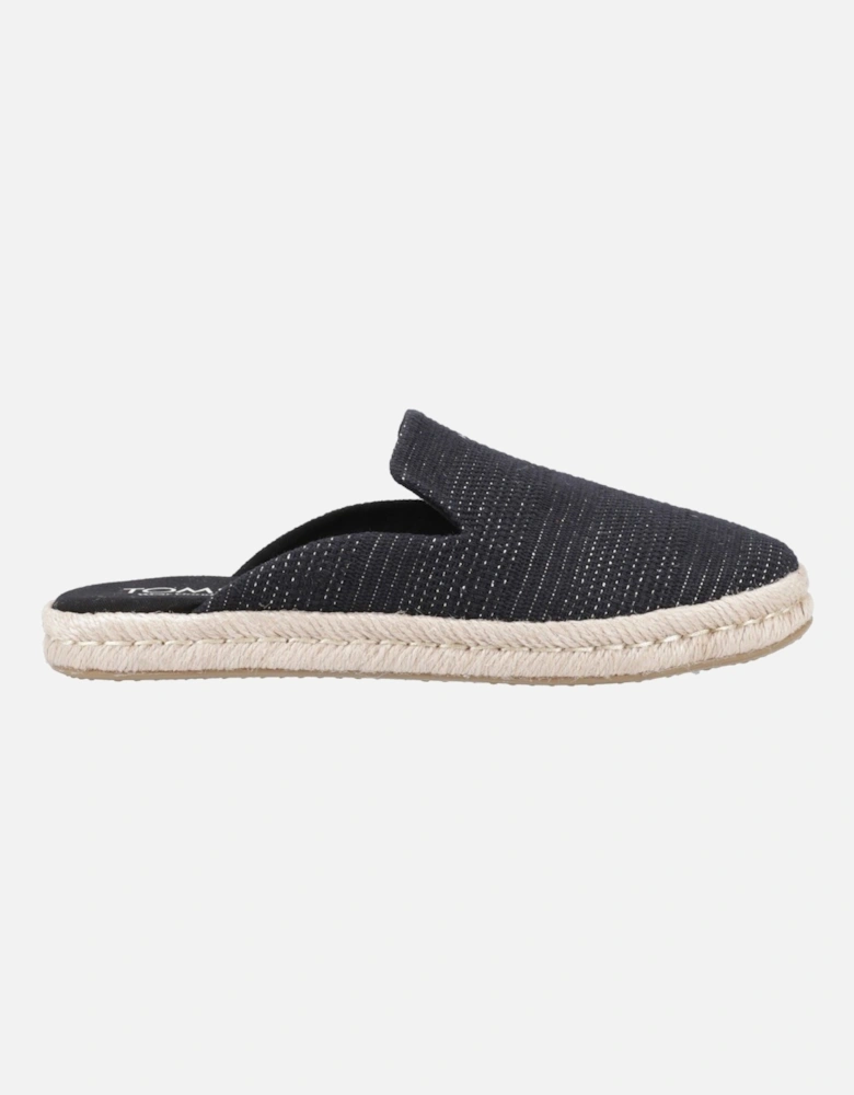 Santiago Mule Textile Women's Black Metallic Slippers