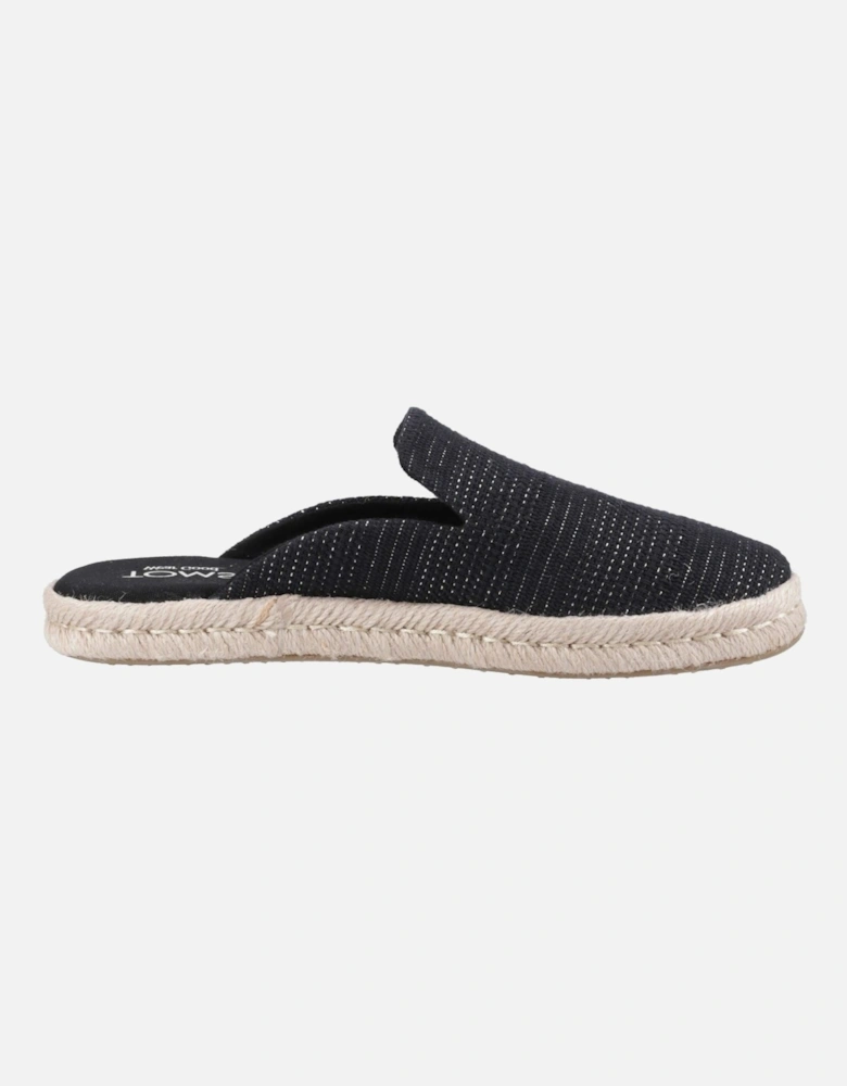 Santiago Mule Textile Women's Black Metallic Slippers