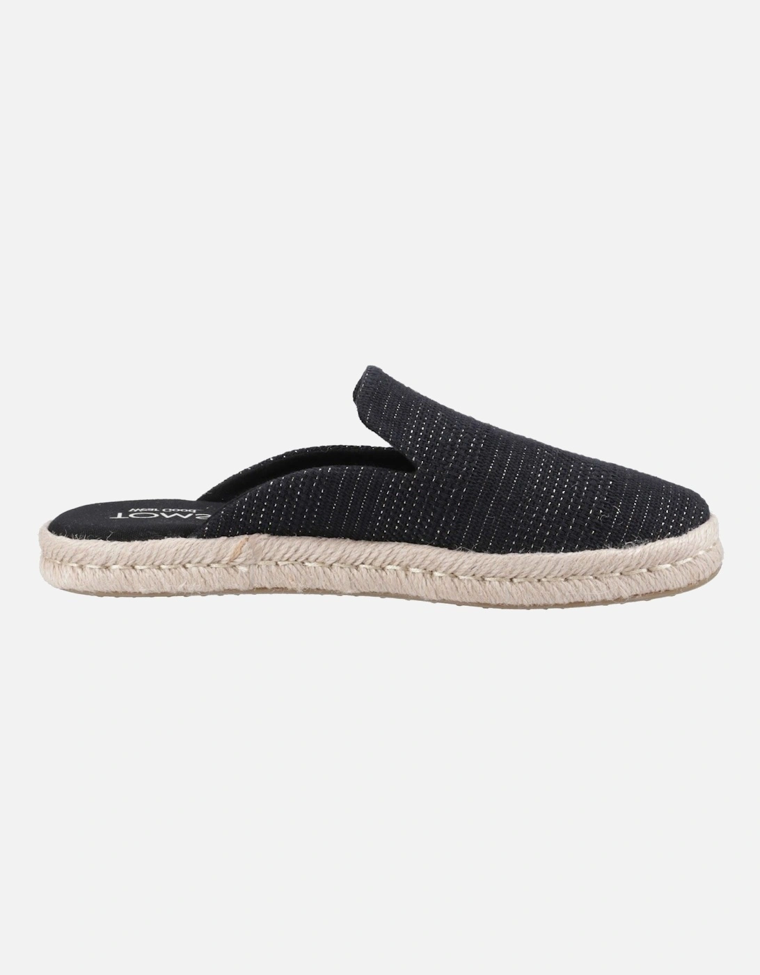 Santiago Mule Textile Women's Black Metallic Slippers