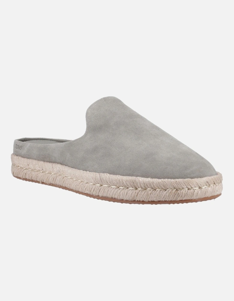 Santiago Mule Leather Men's Vetiver Grey Slippers