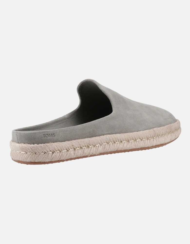 Santiago Mule Leather Men's Vetiver Grey Slippers