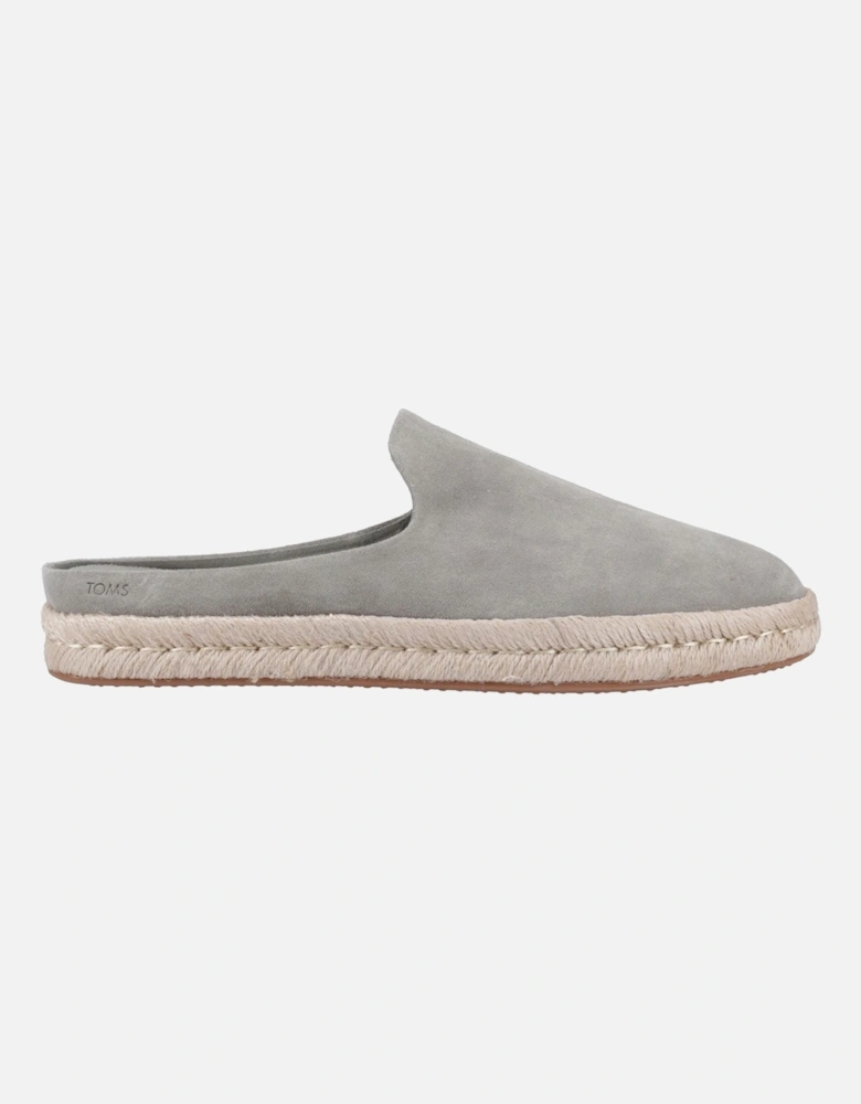 Santiago Mule Leather Men's Vetiver Grey Slippers