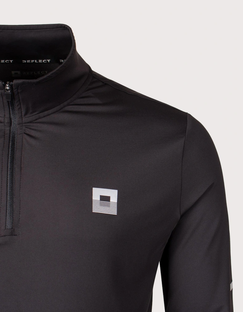 Core ID Quarter Zip Track Top