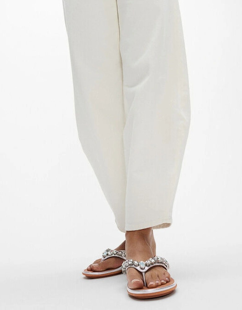 GRACIE JEWEL-DELUXE Womens Flip Flops Silver
