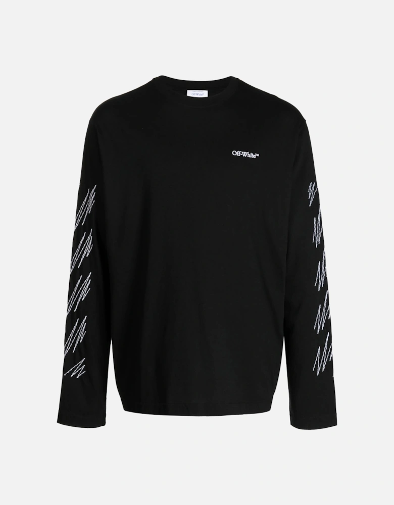 Off-White Stitch Diags Long Sleeve in Black