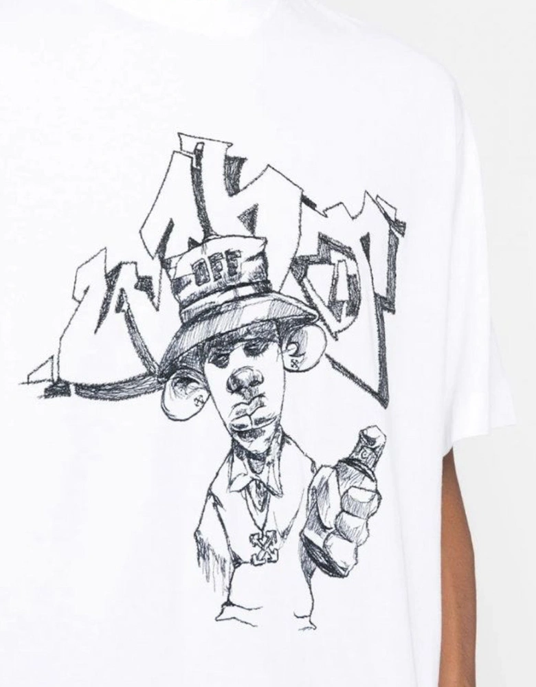 Graff Freest Over Skate Short-Sleeve T-Shirt in White