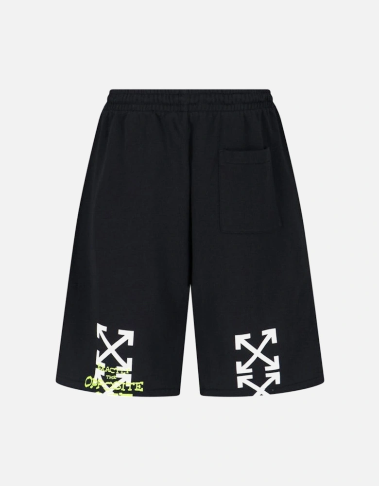 Opposite Arrow Sweat Shorts in Black