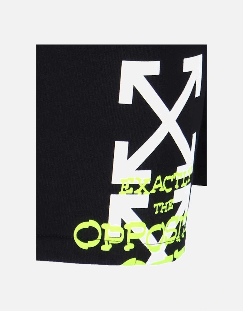 Opposite Arrow Sweat Shorts in Black
