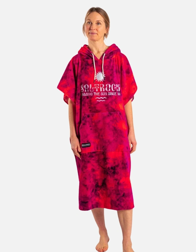 Unisex Peace Tie Dye Hooded Poncho