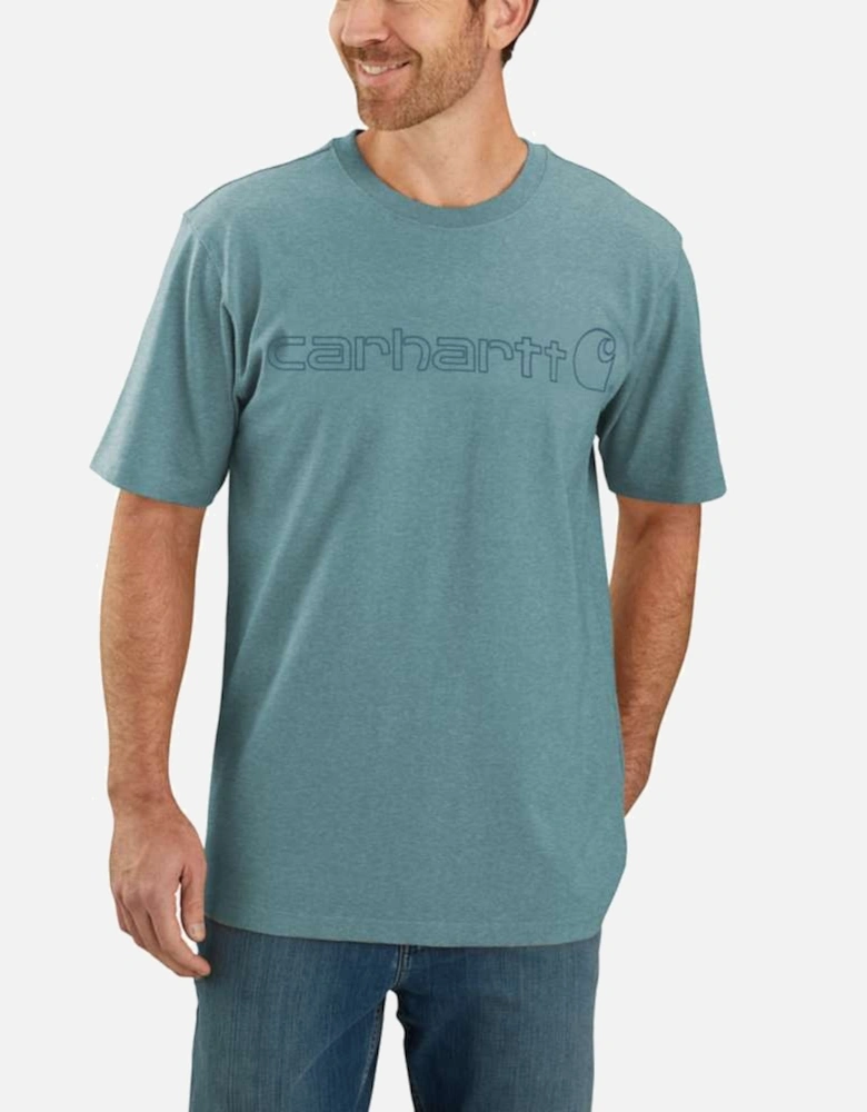 Carhartt Mens Core Logo Graphic Cotton Short Sleeve T-Shirt