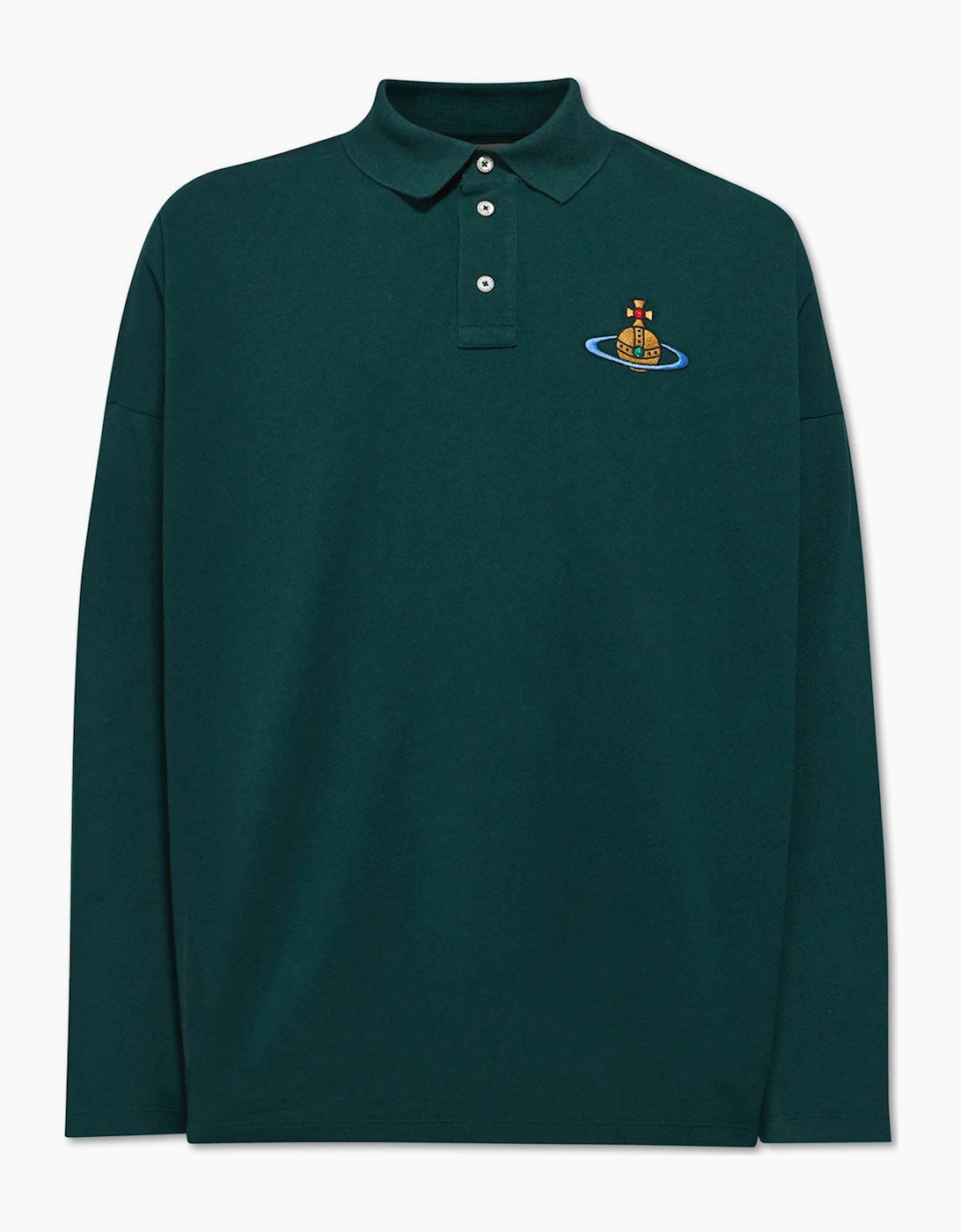Vivienne Westwood Men's Men's Vivienne Westwood Green Oversized Piqué Polo Shirt