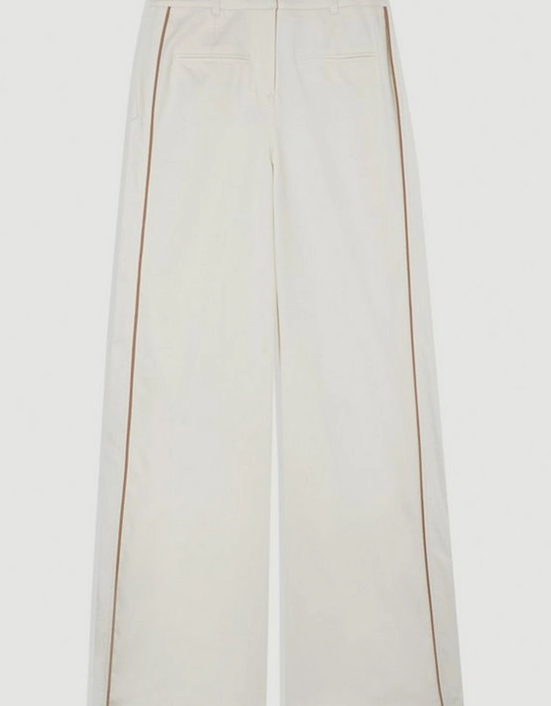 Archive Collection - Tailored Denim Belted Pocket Detail Wide Leg Trousers
