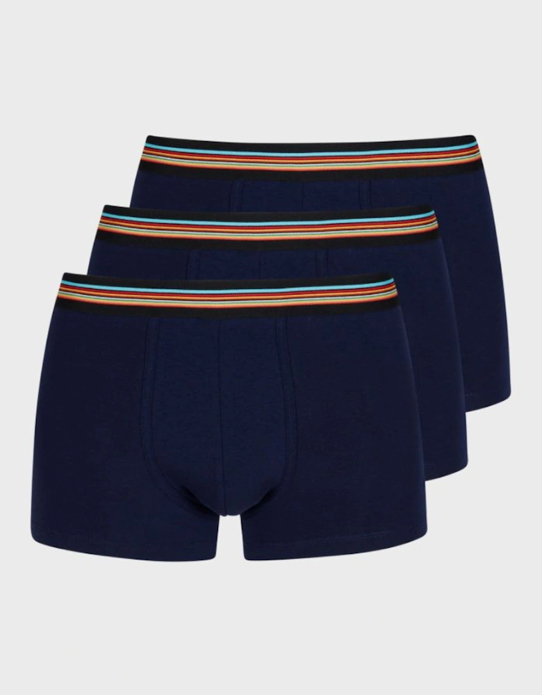 3-Pack Signature Trim Boxer Trunks, Navy