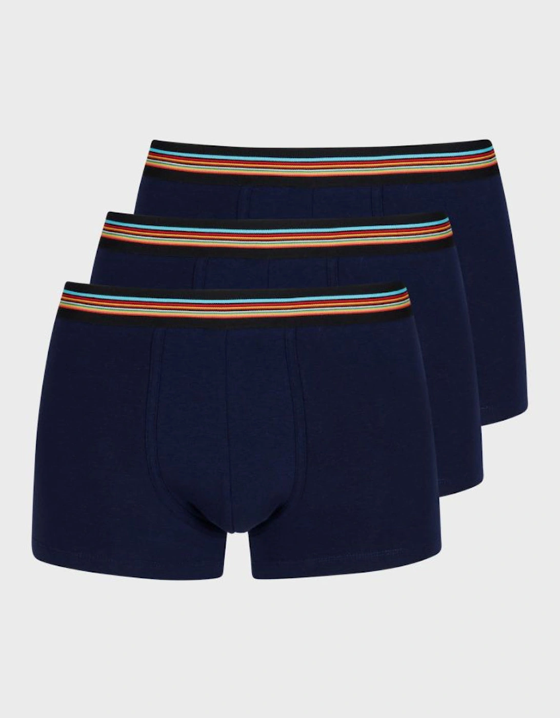 3-Pack Signature Trim Boxer Trunks, Navy, 2 of 1