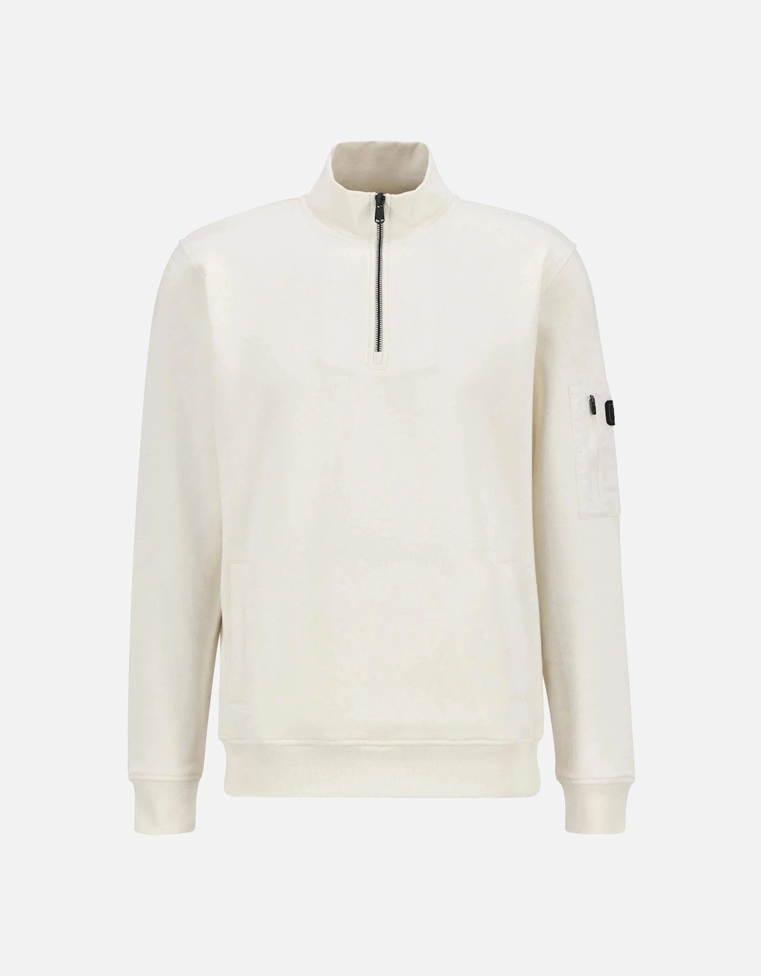 Ewan Funnel Neck Sweatshirt WH32 Whisper White, 5 of 4