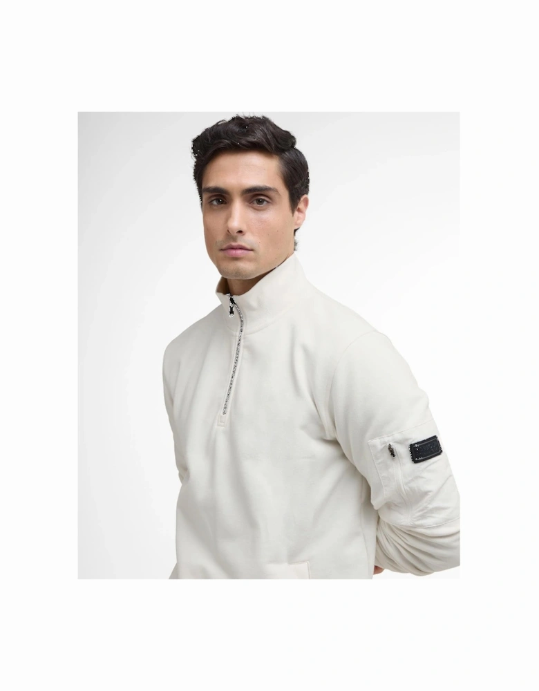 Ewan Funnel Neck Sweatshirt WH32  Whisper White