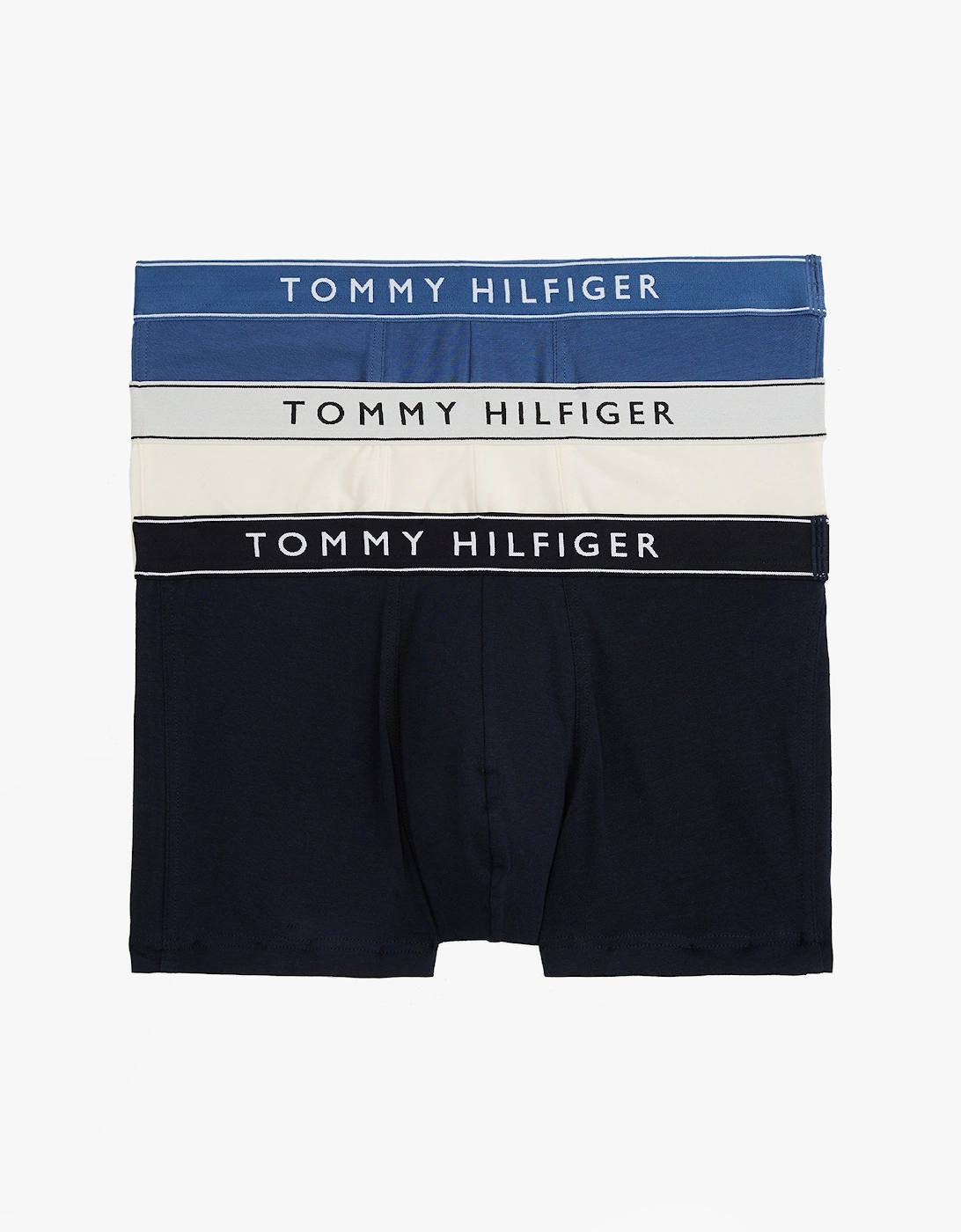 Tommy Hilfiger Men's Multi 3 Pack Trunks Des Sky/Calico/Fssl Blue - : 32/33/32 Medium