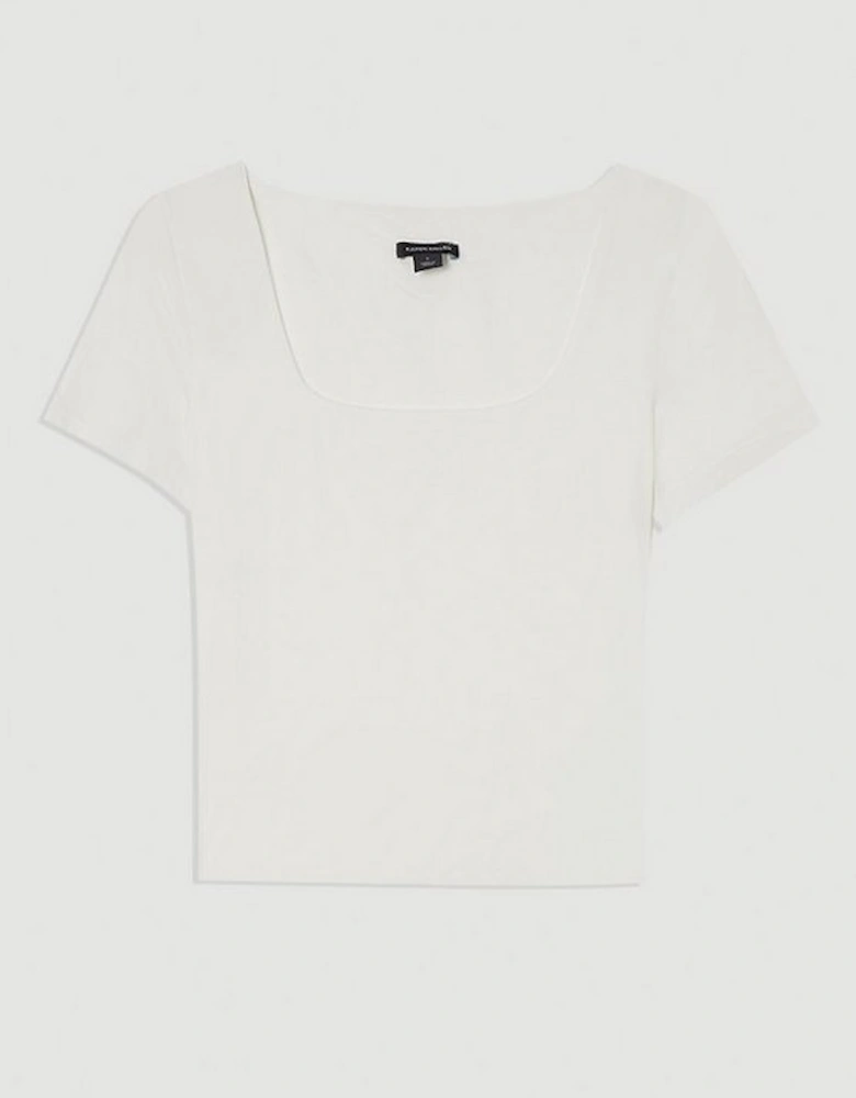 Contour Jersey Short Sleeve Scoop Neck Top