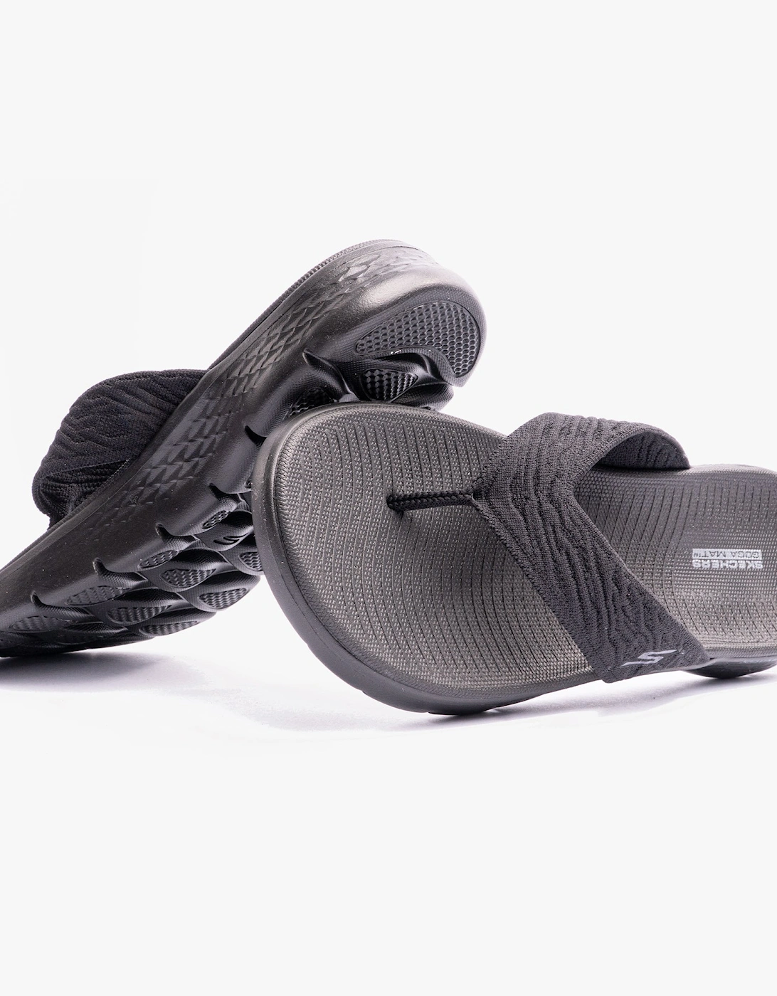 Skechers 141404/BBK GO WALK FLEX SANDAL - SPLENDOR Womens Sandals Black