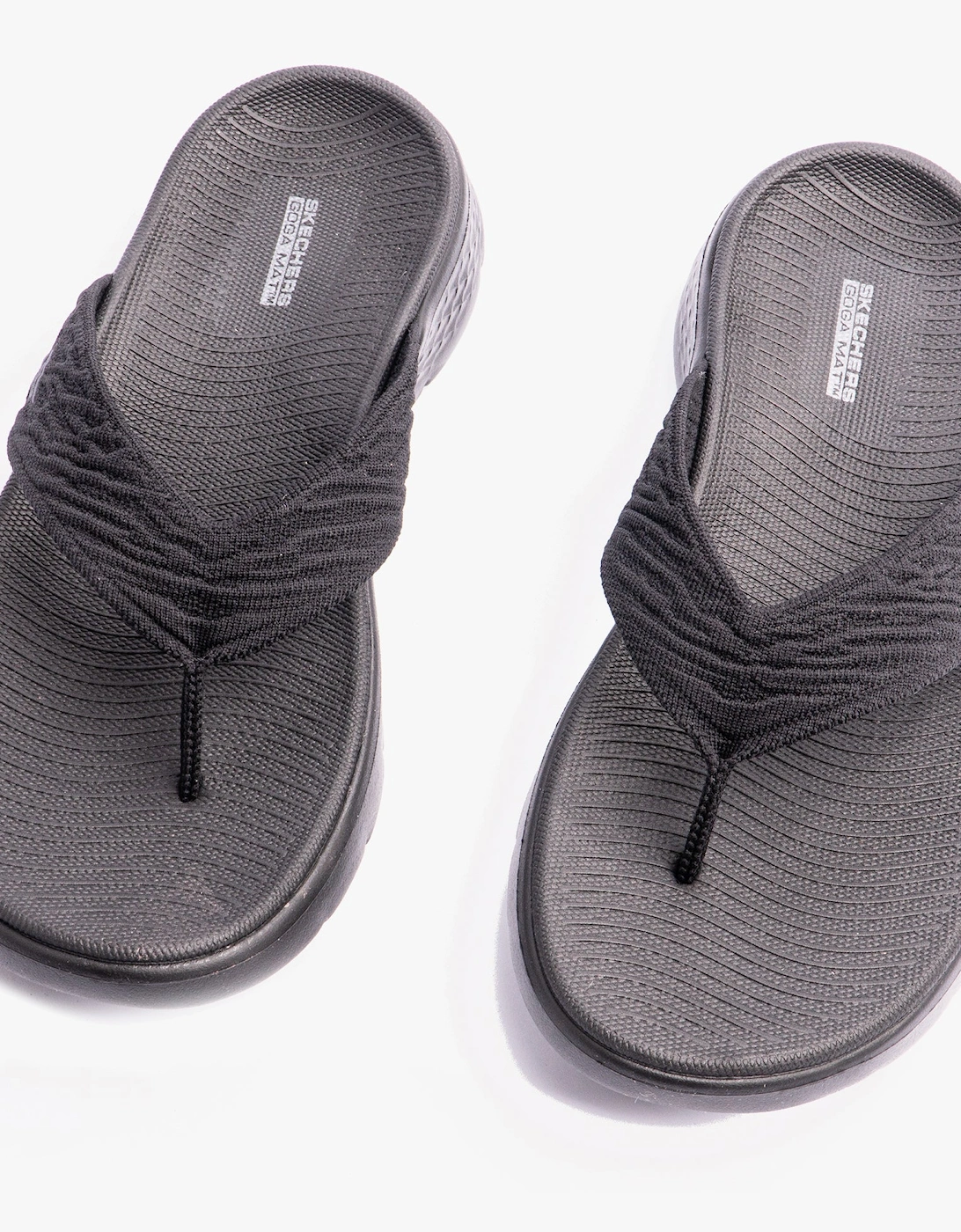 Skechers 141404/BBK GO WALK FLEX SANDAL - SPLENDOR Womens Sandals Black