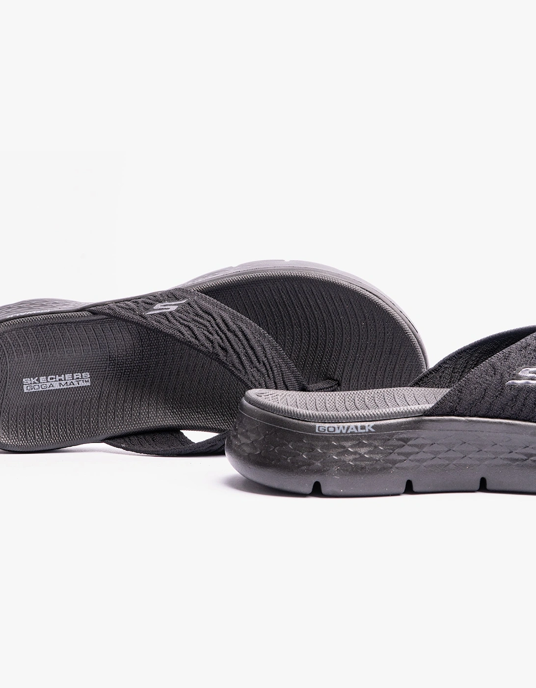 Skechers 141404/BBK GO WALK FLEX SANDAL - SPLENDOR Womens Sandals Black