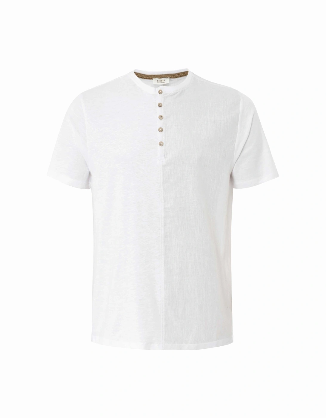 Cotton Linen Henley T-Shirt, 5 of 4