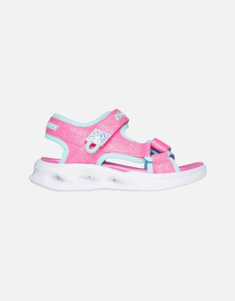 S-LIGHTS: SOLA GLOW Girls Sandals Hot Pink/Aqua